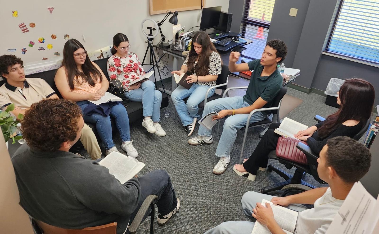 Students Bible study at Riverside